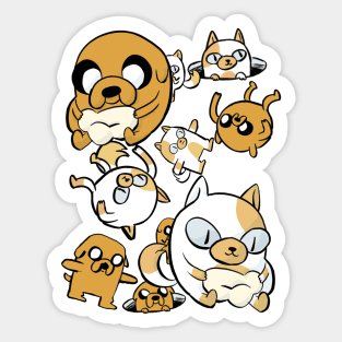 Jake and Cake Sticker